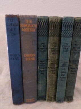 Nancy Drew & The Bungalow Mystery, Hidden Staircase 6 book Lot 1930's 1st Ed +